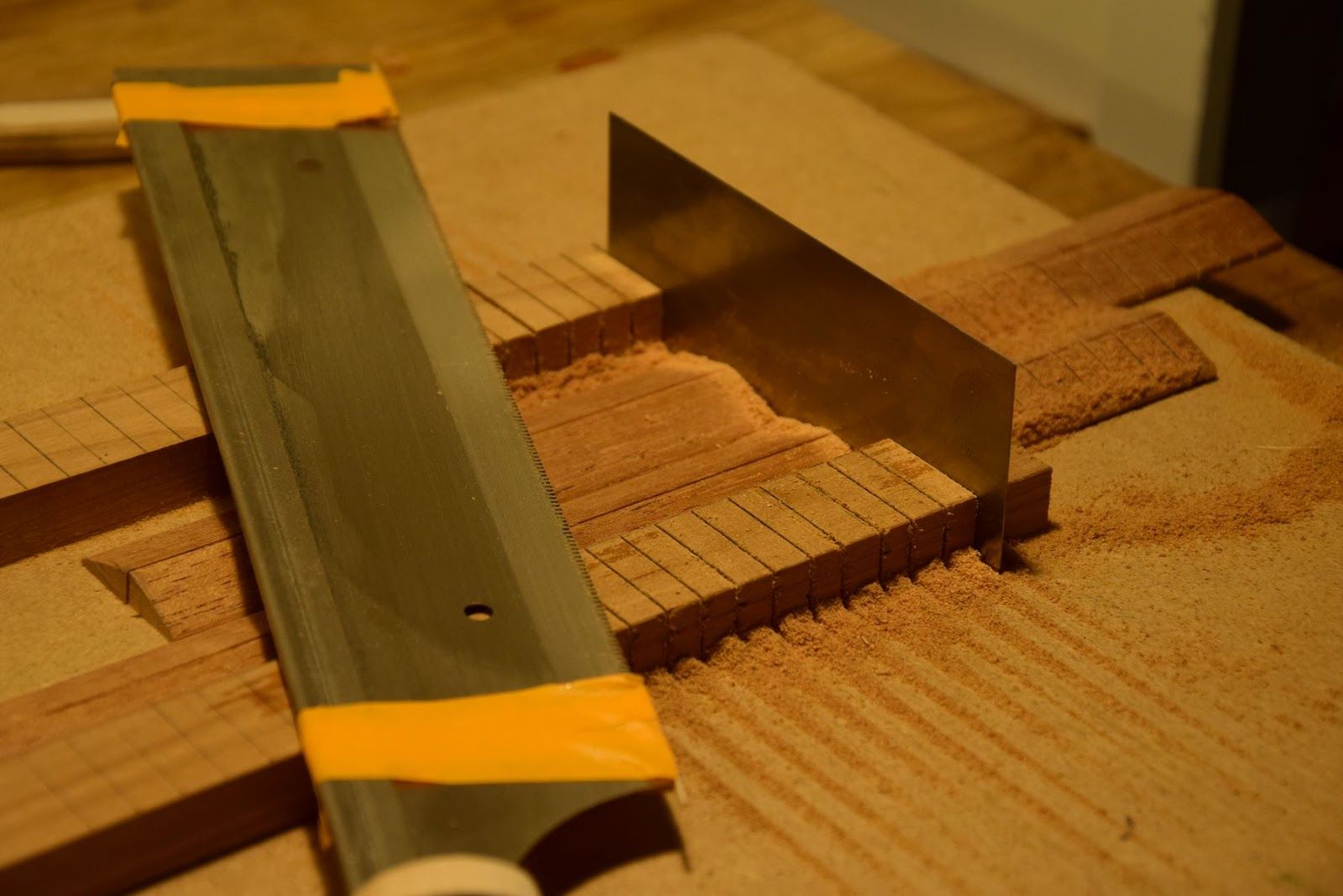 Interior of the guitar body — full bracing layout visible