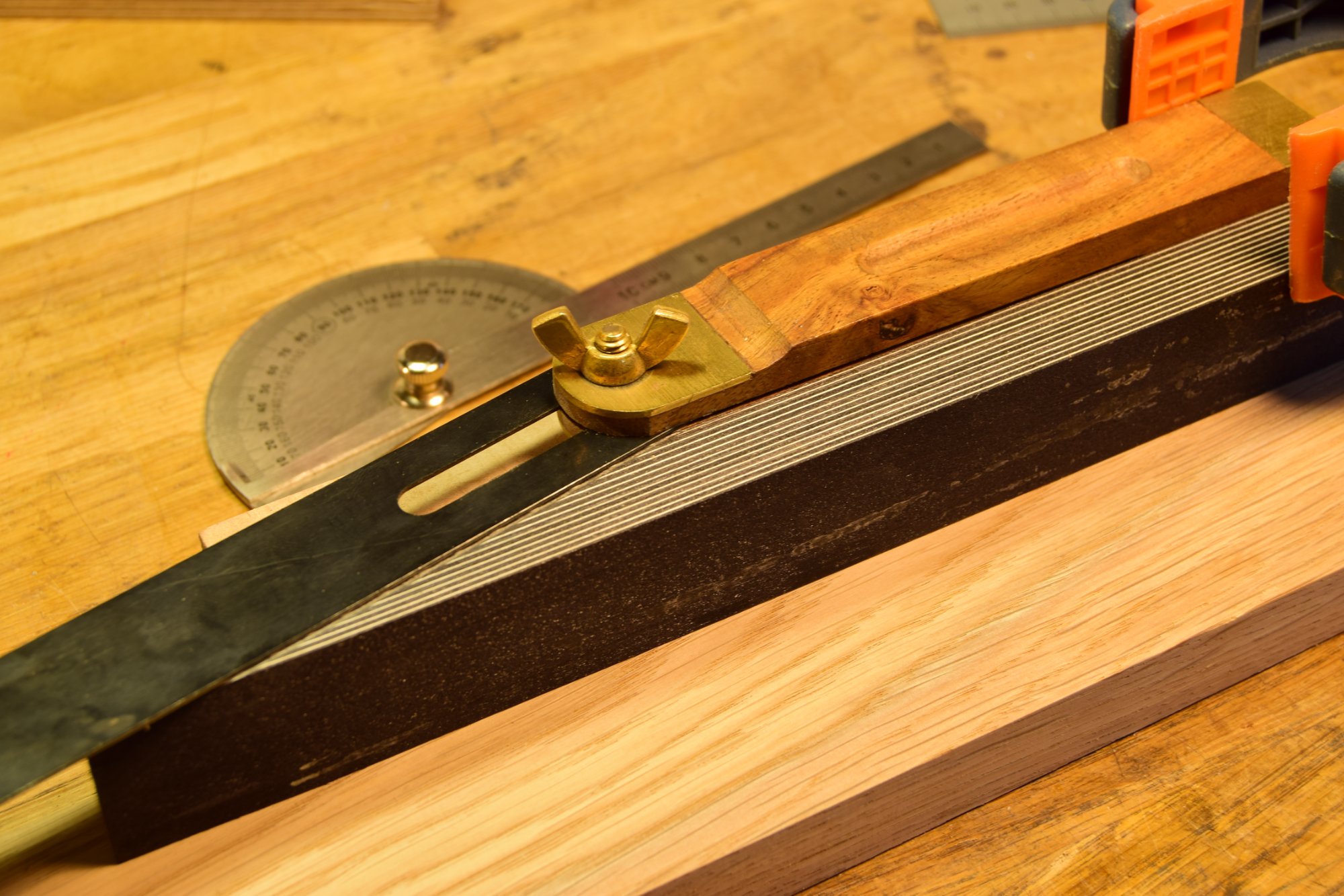 Angle setup with wedge blocks