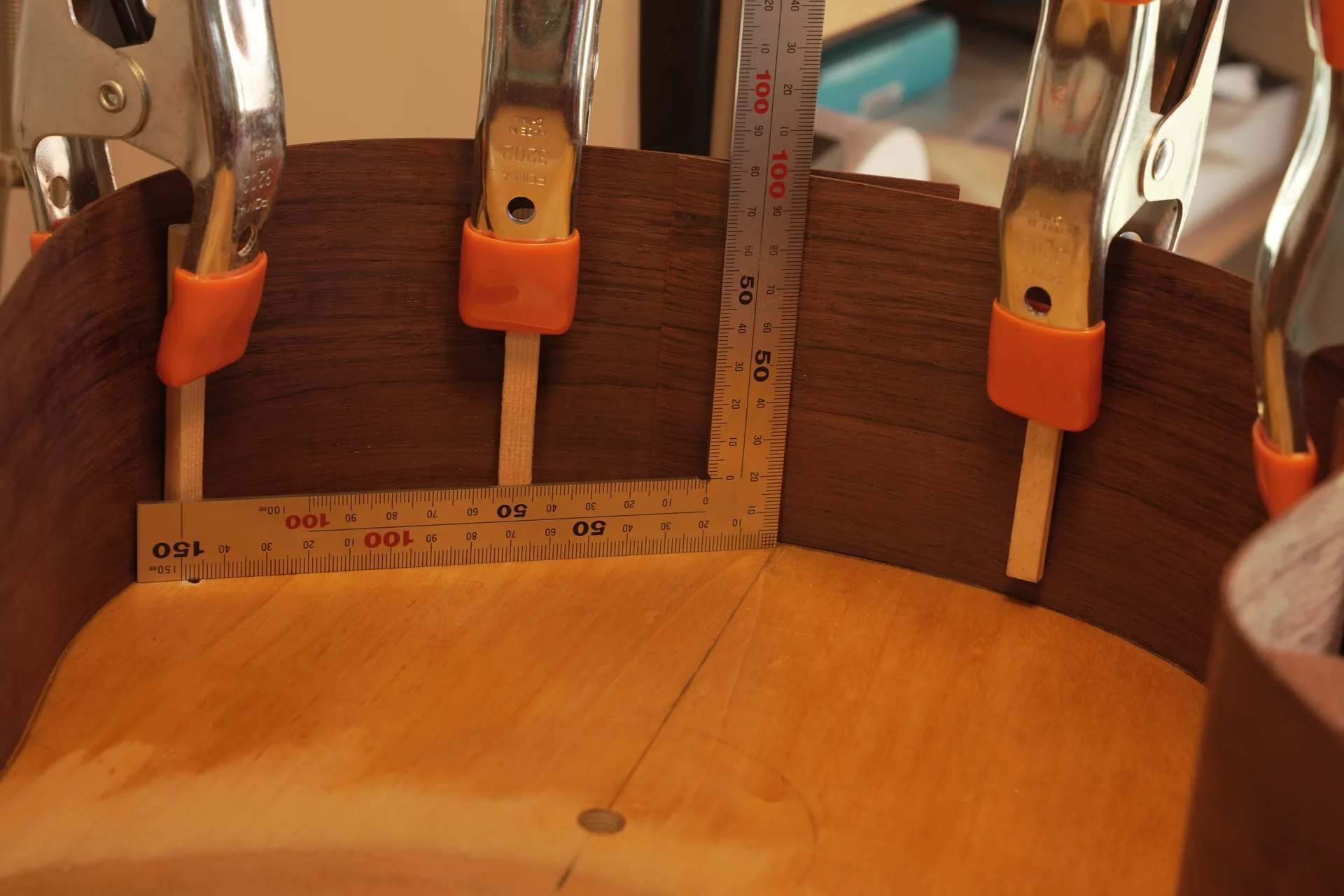 Fitting and marking the first side on the assembly board